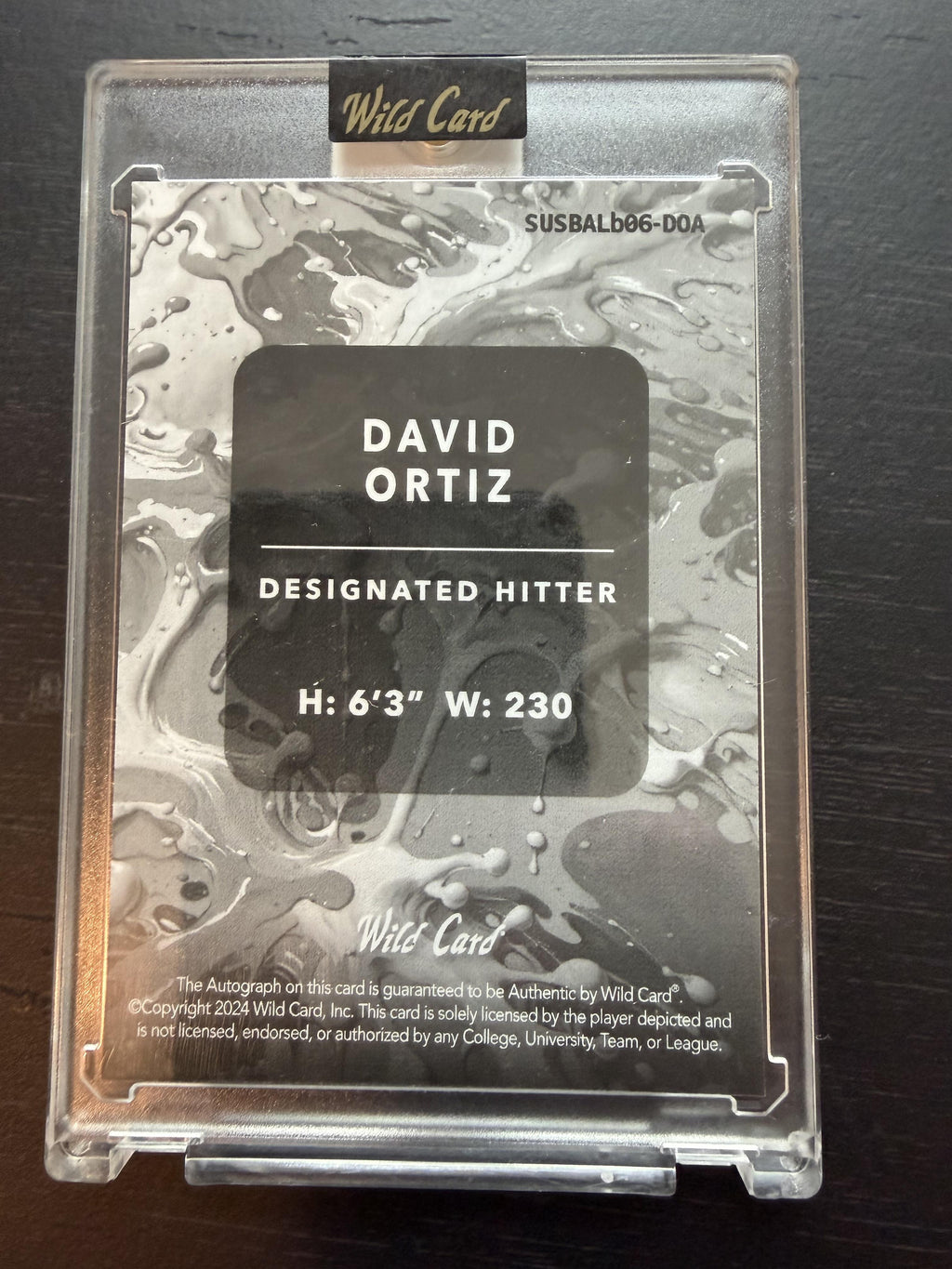 David Ortiz Wild Card Auto SUSBALB06DOA