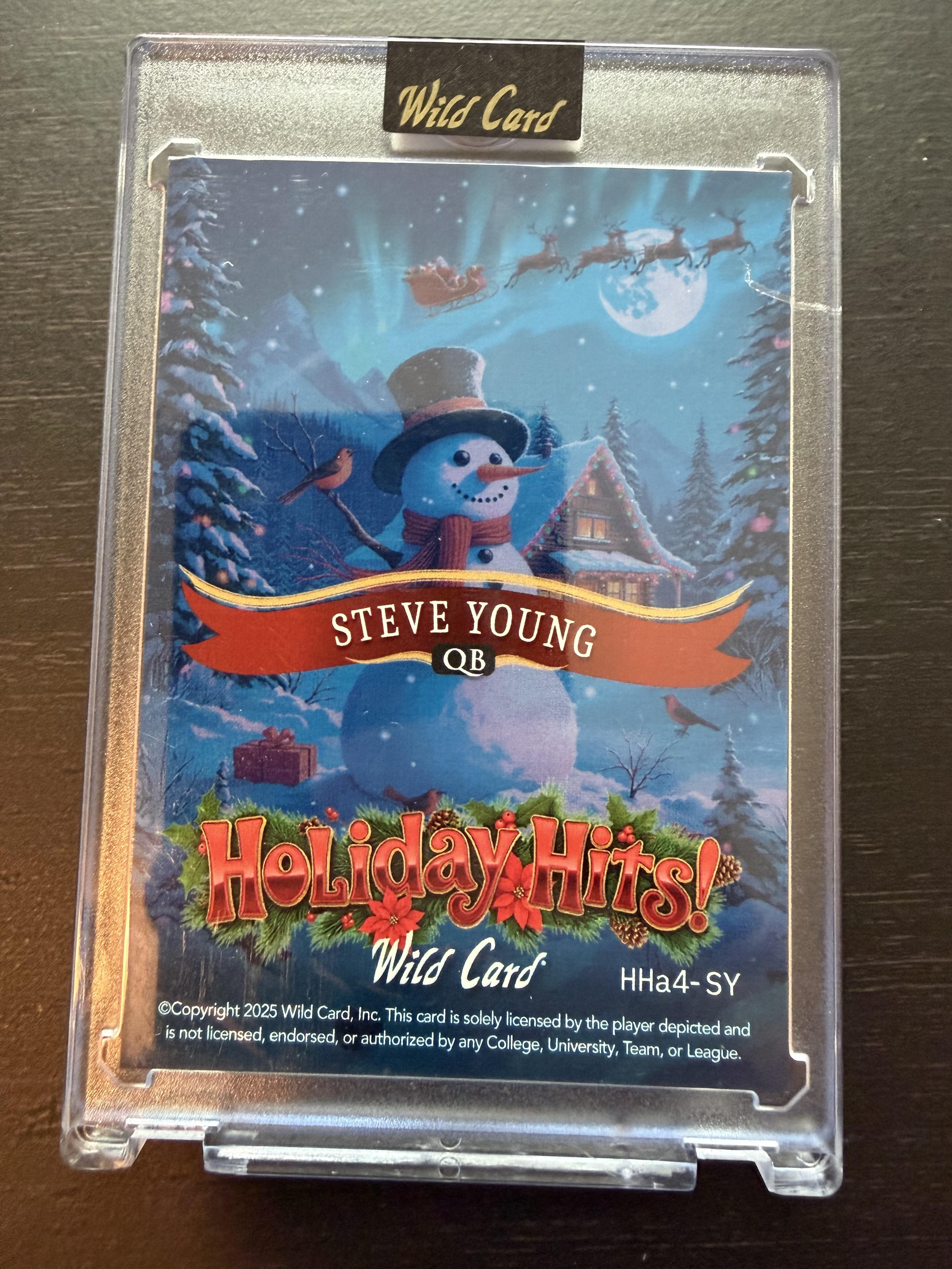 2025 Wild Card Holiday Hits Rainbow Christmas House Red #HHa4-SY Steve Young #/5