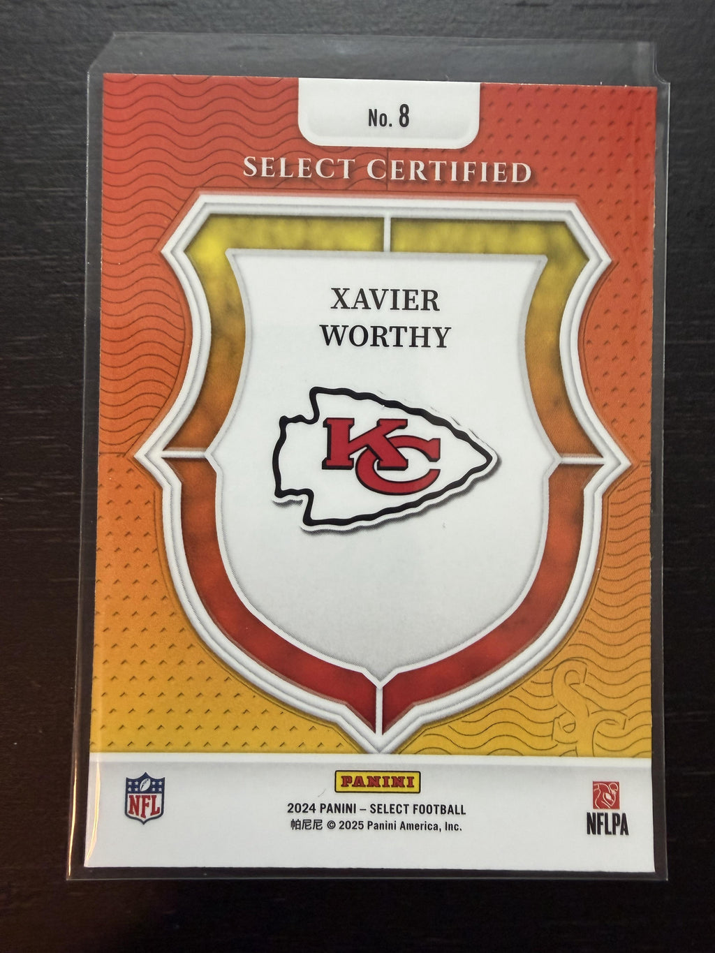 2024 Panini Select #8 Xavier Worthy Select Certified Rookies