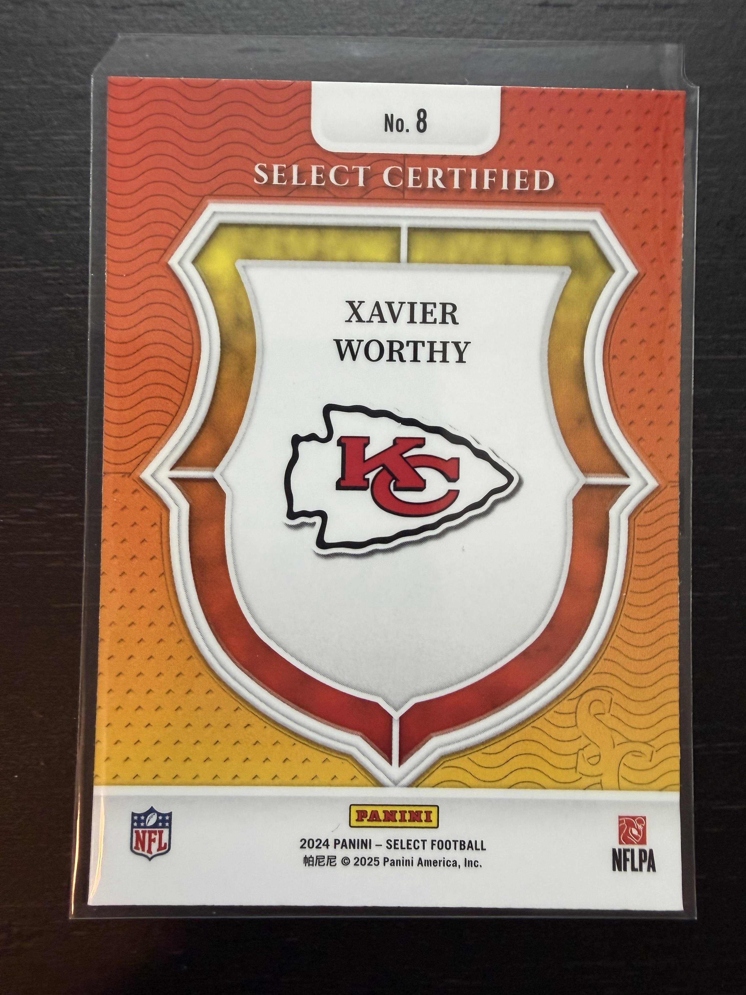 2024 Panini Select #8 Xavier Worthy Select Certified Rookies