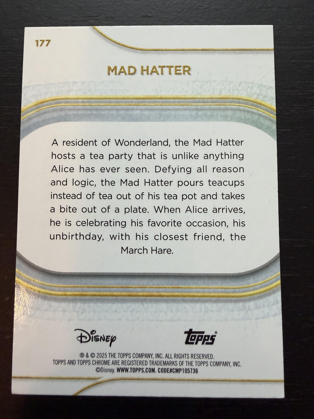 2025 Topps Chrome Disney #177 Mad Hatter