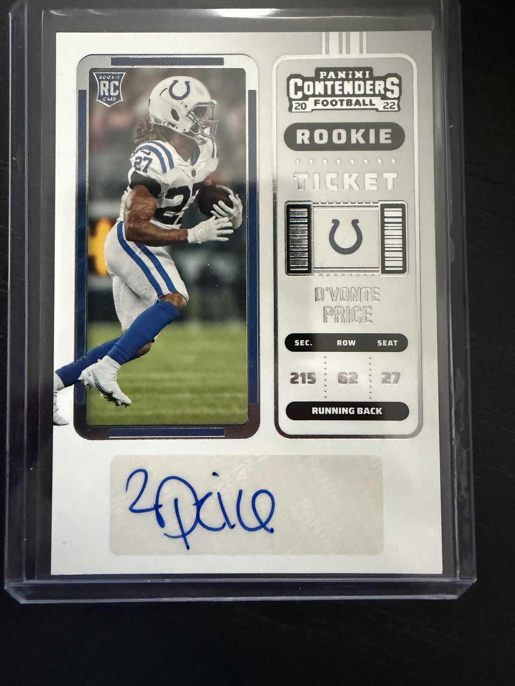 2022 Panini Contenders #285 D'Vonte Price Rookie Ticket Showcase