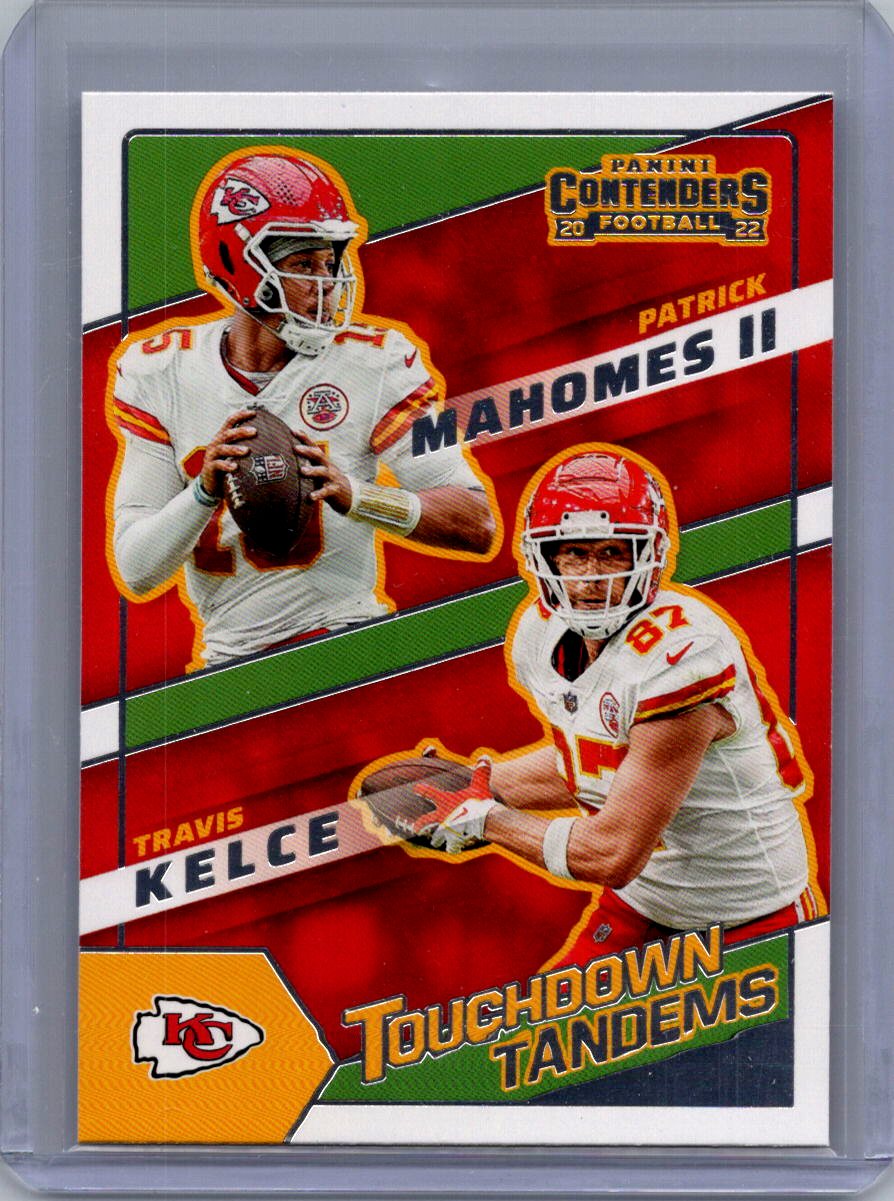 2022 Panini Contenders Patrick Mahomes II / Travis Kelce Touchdown Tandems