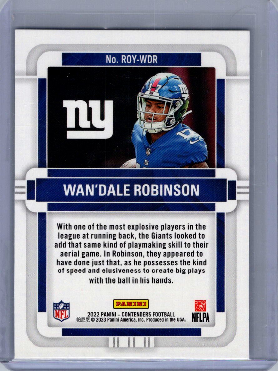 2022 Panini Contenders #ROY-WDR Wan'Dale Robinson Rookie of the Year Contenders