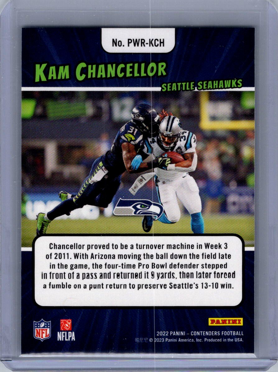 2022 Panini Contenders #PWR-KCH Kam Chancellor Power Players