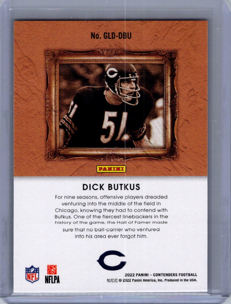 2022 Panini Contenders #GLD-DBU Dick Butkus Gladiators
