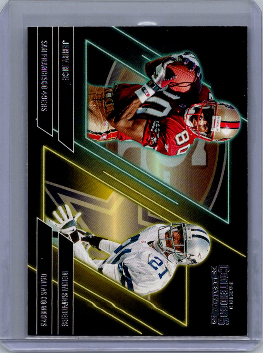 2022 Panini Contenders #CS-RS Jerry Rice / Deion Sanders Contenders