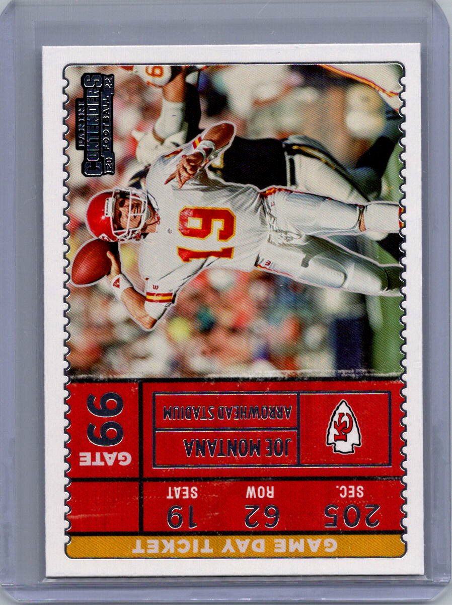 2022 Panini Contenders #GDT-JMO Joe Montana Game Day Ticket