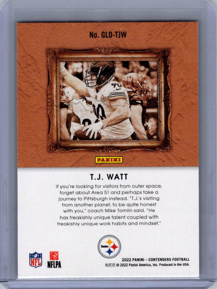 2022 Panini Contenders #GLD-TJW T.J. Watt Gladiators