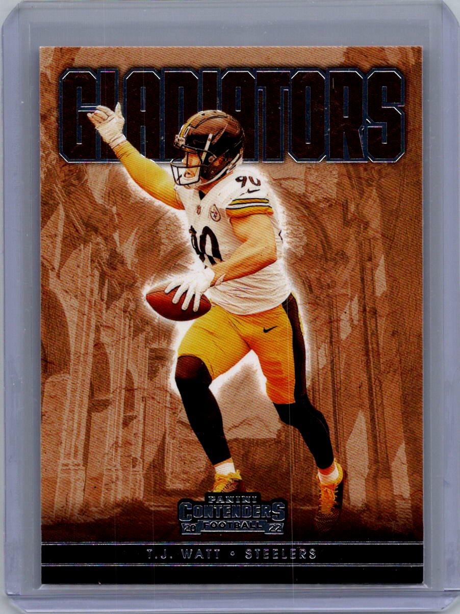 2022 Panini Contenders #GLD-TJW T.J. Watt Gladiators