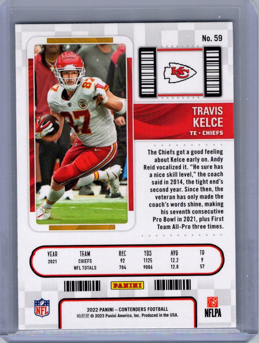 2022 Panini Contenders #59 Travis Kelce