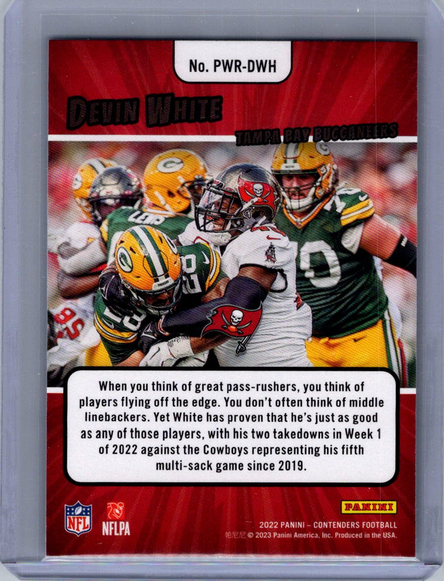 2022 Panini Contenders #PWR-DWH Devin White Power Players