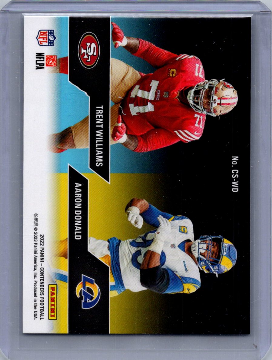2022 Panini Contenders #CS-WD Trent Williams / Aaron Donald Contenders Series
