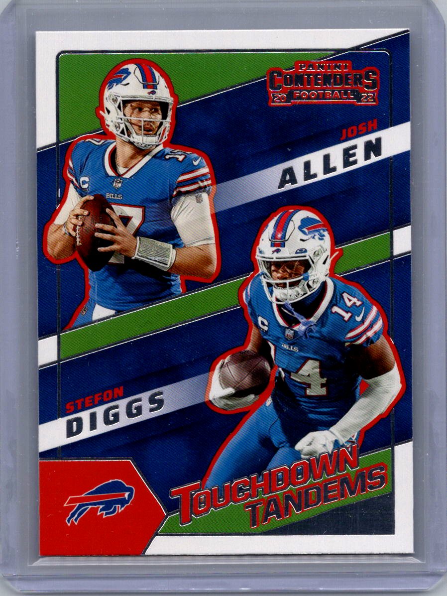2022 Panini Contenders #TDT-BUF Josh Allen / Stefon Diggs Touchdown Tandems