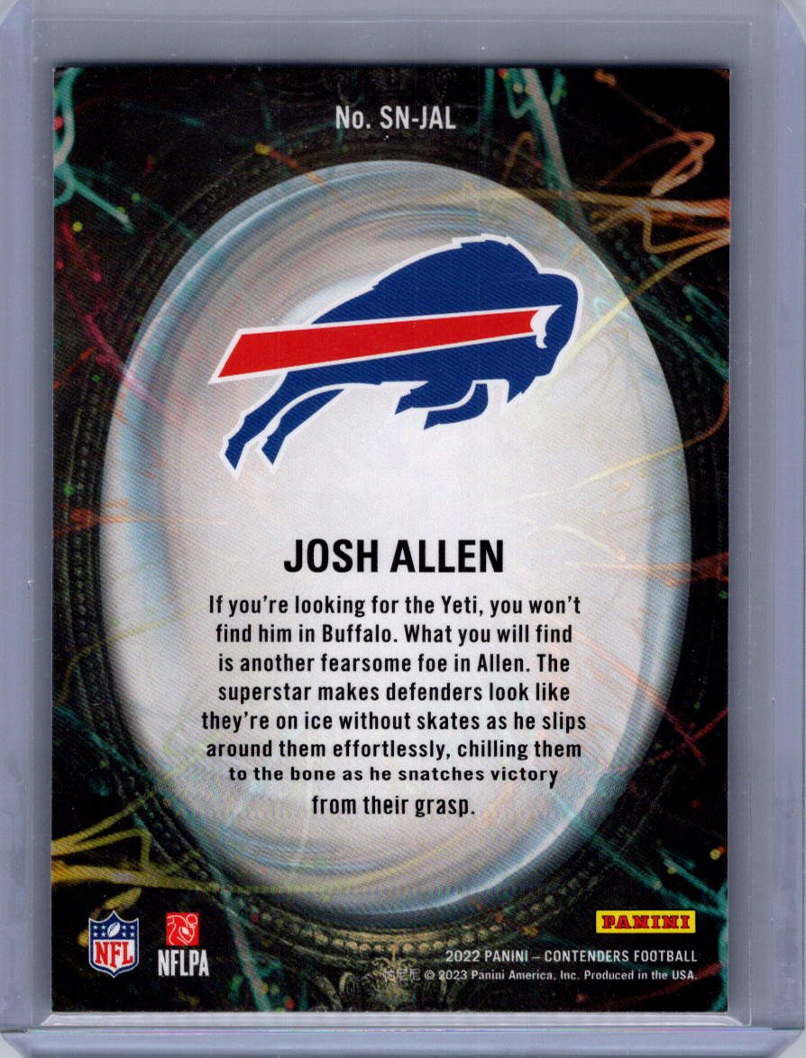 2022 Panini Contenders #SN-JAL Josh Allen Supernatural