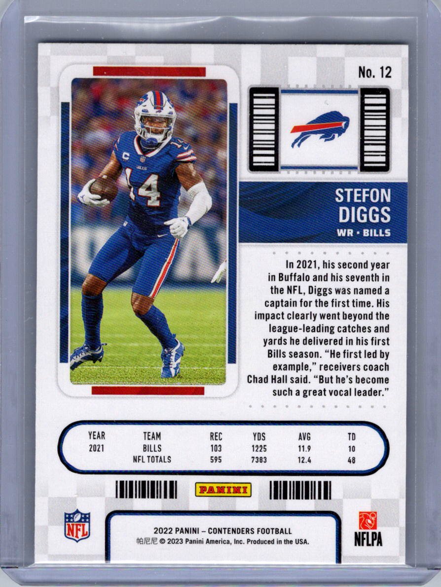 2022 Panini Contenders #12 Stefon Diggs