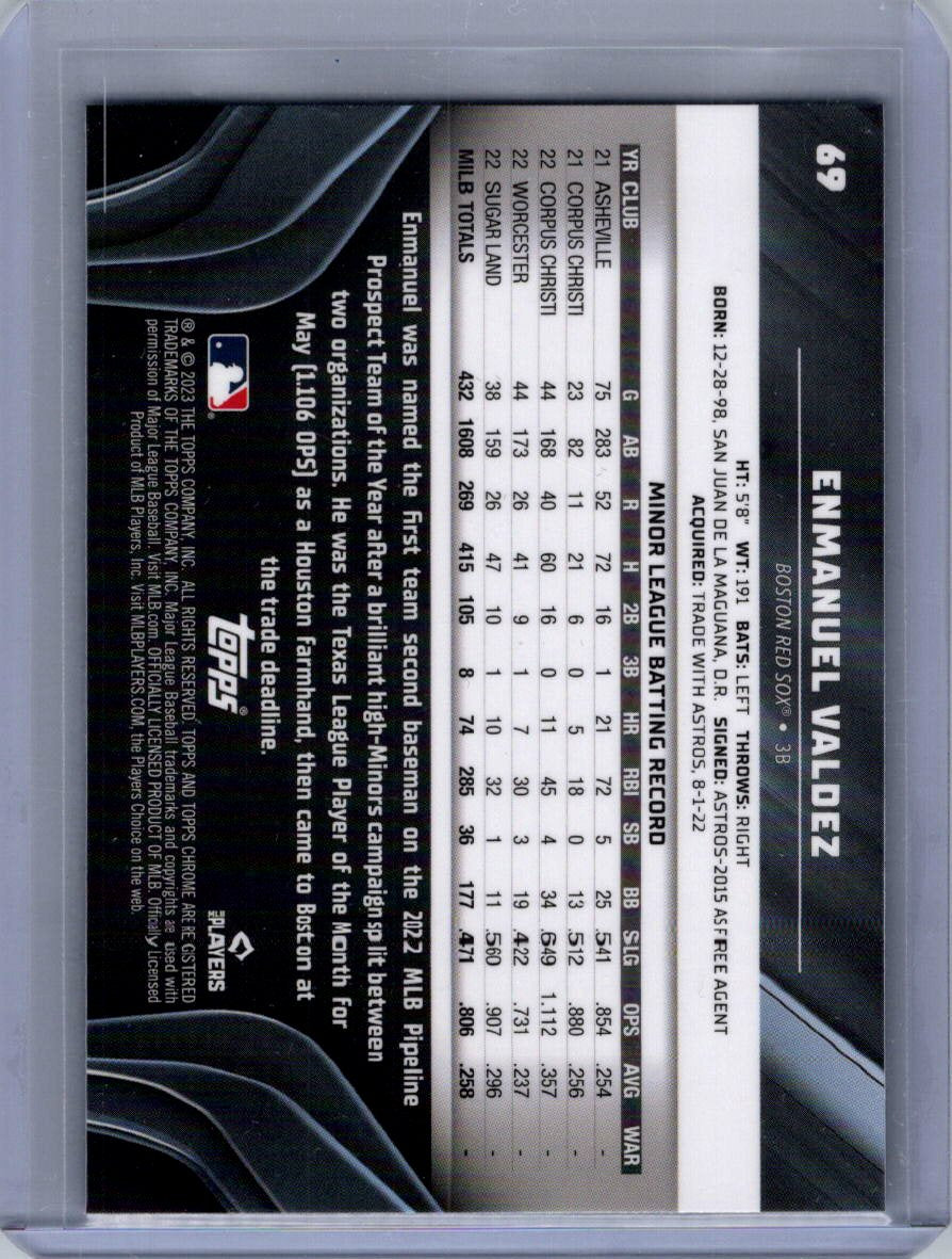 2023 Topps Chrome Black #69 Enmanuel Valdez