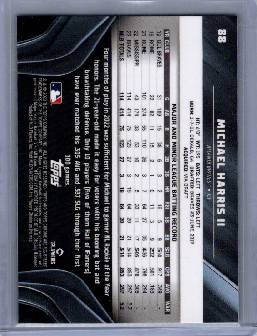 2023 Topps Chrome Black #88 Michael Harris II
