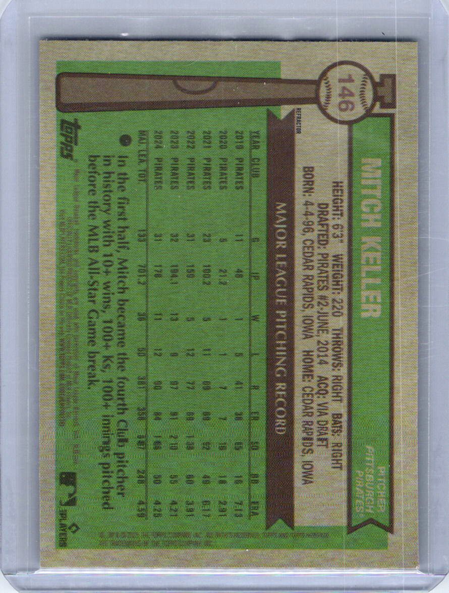 2025 Topps Heritage #146 Mitch Keller Chrome Refractor