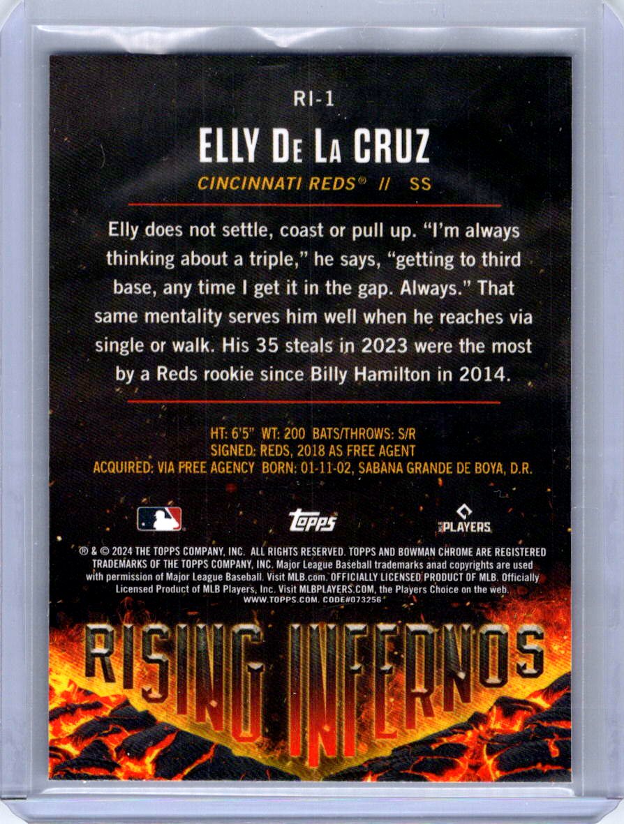 2024 Bowman #RI-1 Elly De La Cruz Rising Infernos