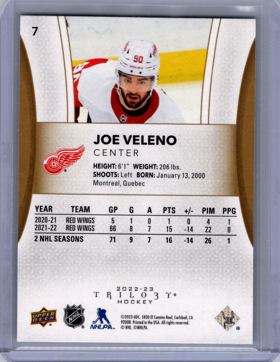 2022-23 Upper Deck Trilogy #7 Joe Veleno