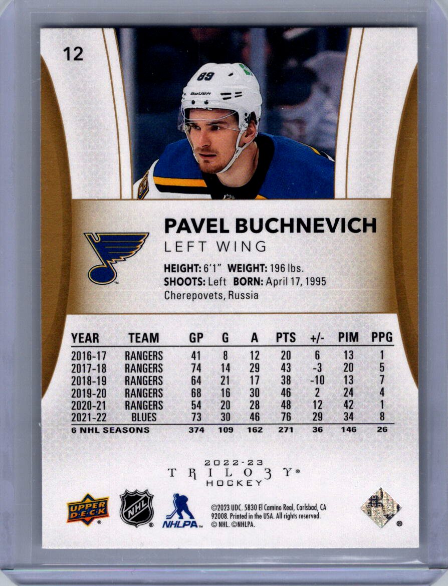 2022-23 Upper Deck Trilogy #12 Pavel Buchnevich