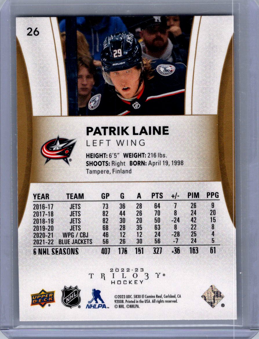 2022-23 Upper Deck Trilogy #26 Patrik Laine