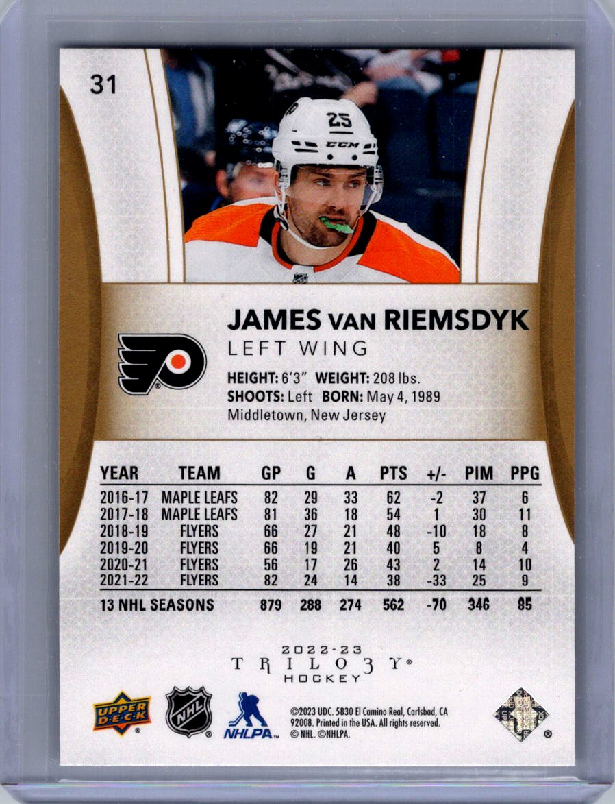 2022-23 Upper Deck Trilogy #31 James van Riemsdyk