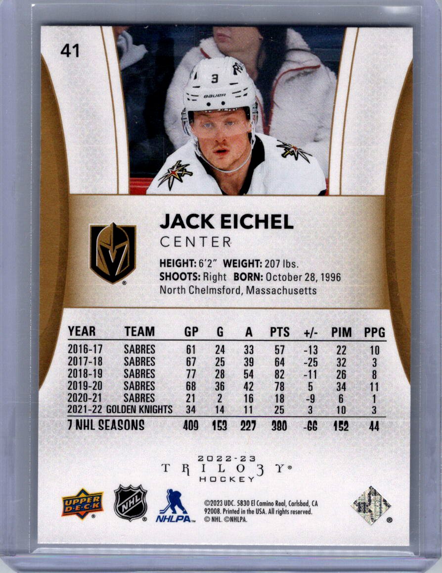 2022-23 Upper Deck Trilogy #41 Jack Eichel