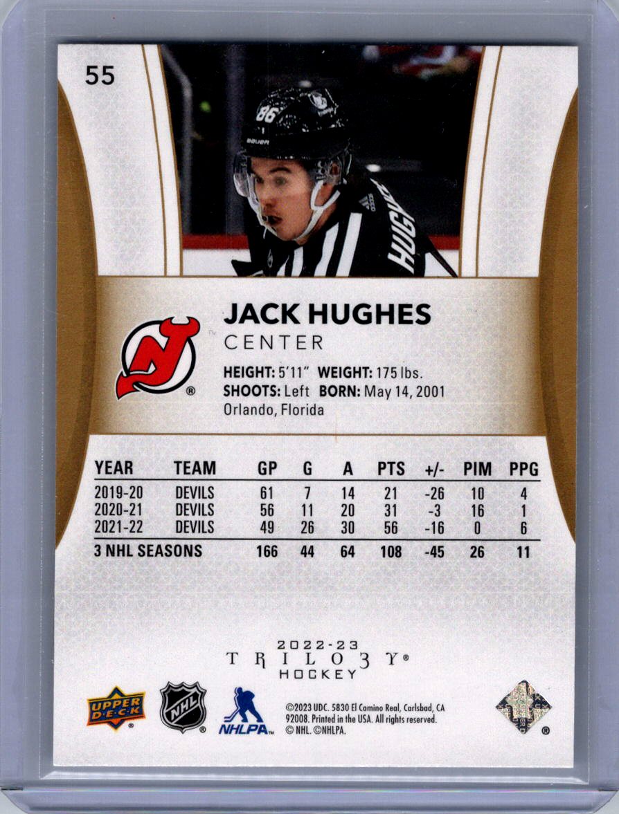2022-23 Upper Deck Trilogy #55 Jack Hughes