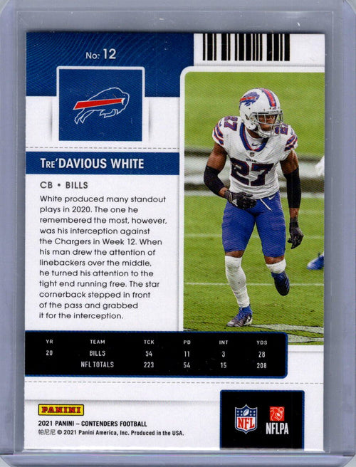 2021 Panini Contenders #12 Tre'Davious White