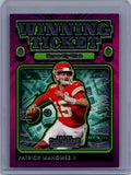 2021 Panini Contenders #WT-PMA Patrick Mahomes II Winning Ticket Emerald