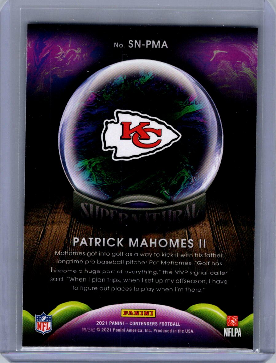 2021 Panini Contenders #SN-PMA Patrick Mahomes II Supernatural Ruby