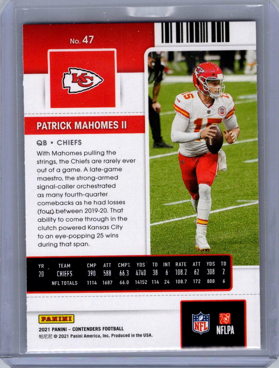 2021 Panini Contenders #47 Patrick Mahomes II