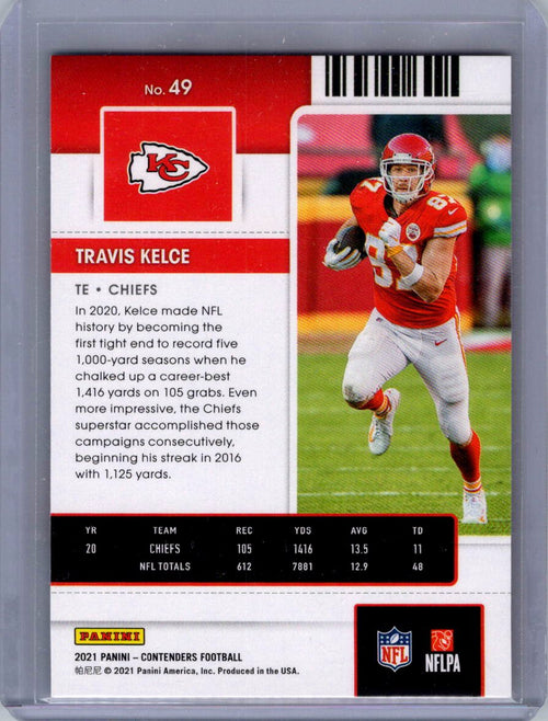 2021 Panini Contenders #49 Travis Kelce