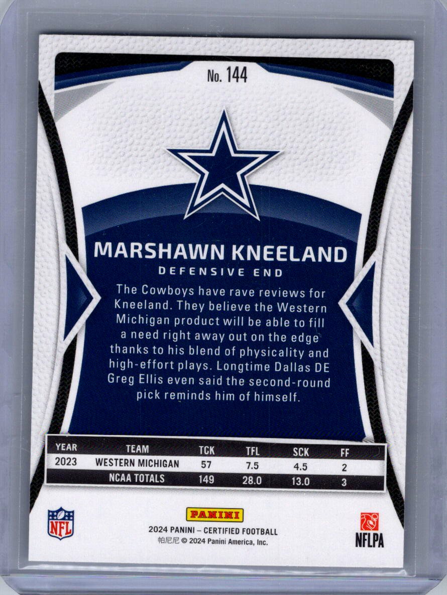 2024 Panini Certified #144 Marshawn Kneeland #/400