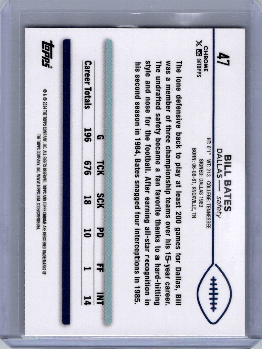 2024 Topps Chrome #47 Bill Bates Magenta Refractor #/399