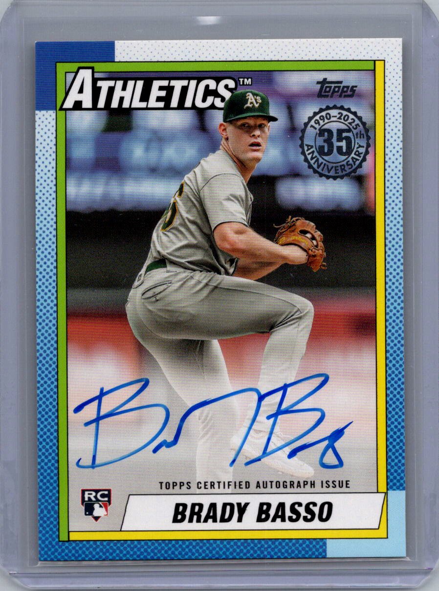 2025 Topps #90A-BBA Brady Basso 1990 Topps Baseball 35th Anniversary Autographs