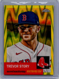 2022 Topps Chrome Platinum Anniversary #157 Trevor Story Yellow RayWave #/250