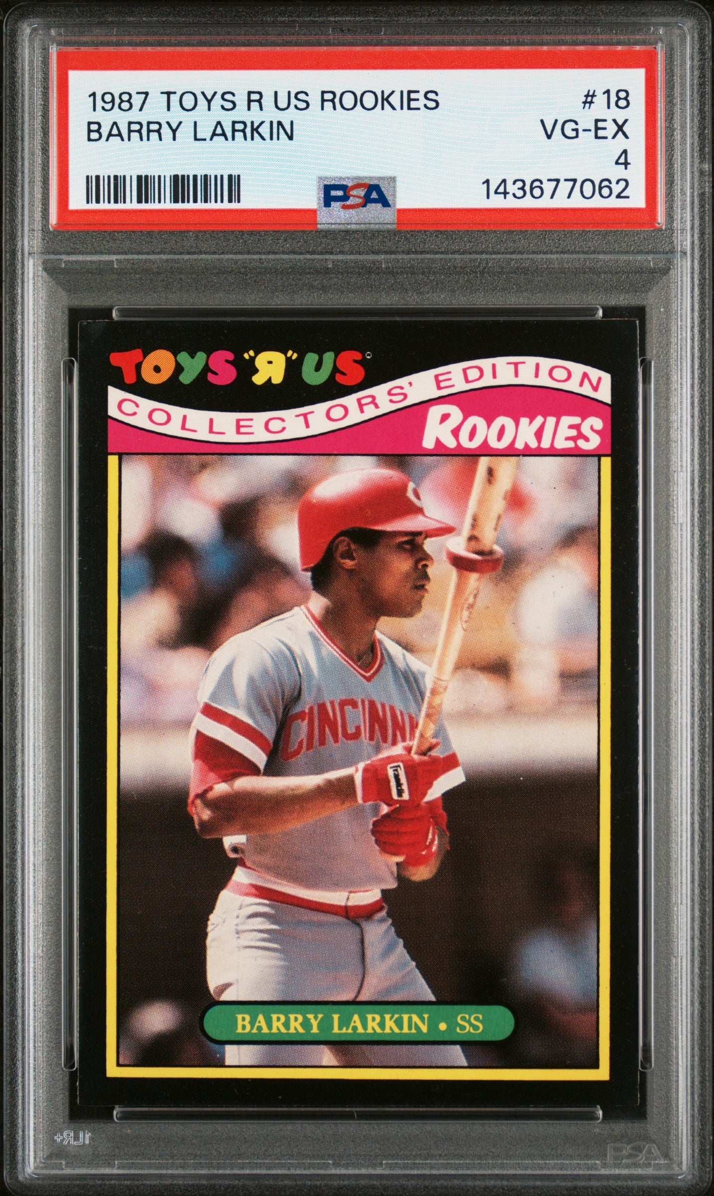1987 Topps Toys "R" Us Rookies #18 Barry Larkin PSA 4