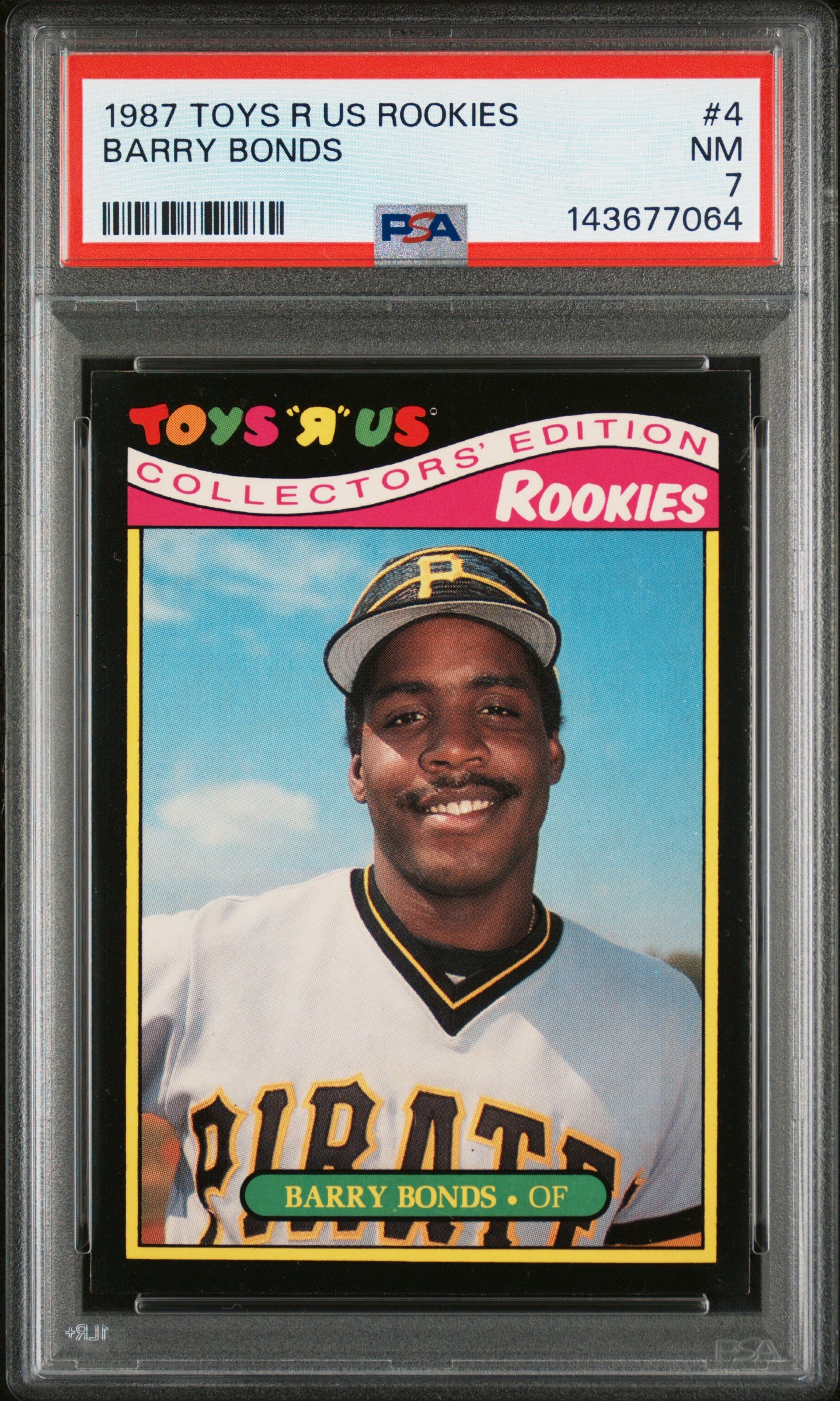 1987 Topps Toys "R" Us Rookies #4 Barry Bonds PSA 7