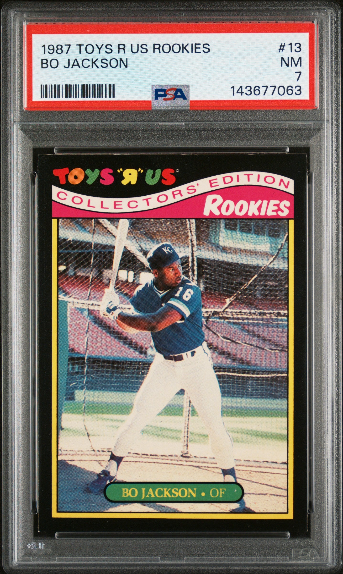 1987 Topps Toys "R" Us Rookies #13 Bo Jackson PSA 7